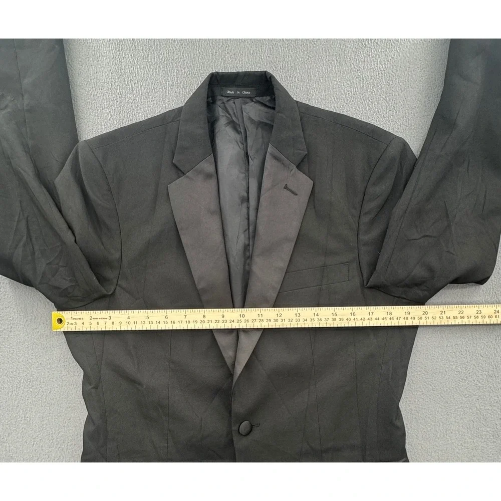 Neil Allyn Tuxedo Jacket 34R Black  Peak Lapel Single Button Coat Formalwear